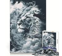 Smoky Lion Beast 1000 Pieces Jigsaw Puzzles for Adults Strengthen Memory Casual Fun Clean Edge Classic Gift (38x26cm)