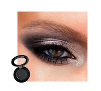 Smoky Matte Black Eyeshadow｜Pressed Powder Single Eye Shadow, Highly Pigmented Eyeshadows Long-Lasting Waterproof Portable Punk Gothic Eye Make up for Party