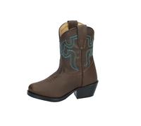 Smoky Mountain Boots Boy's 1623T Cowboy-Boots, Brown/Turquoise, 5 Big Kid