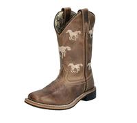 Smoky Mountain Childrens Boys Rancher Brown Leather Cowboy Boots 13.5 D