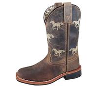 Smoky Mountain Childrens Boys Rancher Brown Leather Cowboy Boots 13.5 D