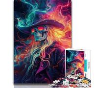 Smoky Skull 1000 Piece Jigsaw Puzzles for Adults & Teens,Learning Educational Toys Family Games Birthday Present,Gifts 38x26cm