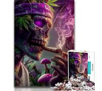 Smoky Skull 1000 Piece Jigsaw Puzzles for Teenagers,Decompressing Intellectual Educational Toy Great Gifts And Toys (38x26cm)