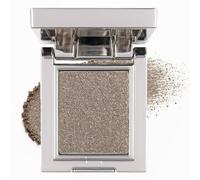 Smoky Taupe Glitter Eyeshadow - Pearlescent Shimmer Single Eye & Face Highlighter, Long-Lasting Waterproof Pressed Powder for Daily and Party Makeup (06#)