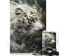 Smoky Tiger Beast Jigsaw Puzzles for Adults 1000 Piece Logic Toy Stress Release Precision Cut Festival Gift (50x75cm)