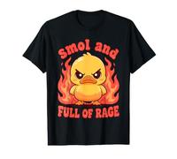 Smol and Full of Rage Angry Duck Funny Value Graphic T-Shirt