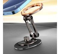 Smolink Tesla Phone Mount, All Metal Strong Magnet Magnetic Phone Holder for Car Dashborad and Tesla Model 3/Y/S/X, Foldable Hidden for MagSafe Car Mount Fit for iPhone All Phones, Black