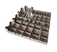 SMONEX Wooden Board Game Organizer Compatible with Scythe Game- Board Game Insert Suitable for Storage Scythe Base Game, Invaders from Afar Expansion and Promo Packs - Kit Token Box Card Insert