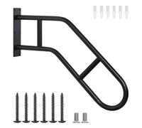 SMONTER Handrails for Outdoor Steps, 1-3 Steps Wall Mount Hand Rail, Safety U-Shape Metal Grab Bars, Stair Handrail for Indoor Stairs, Stair Railing Indoor for Pregnant Women, Elderly, Disabled, 1 pcs