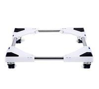 SMONTER Multifunctional Adjustable Universal Mobile Base for Tumble Dryer, Washing Machine, Refrigerator, 4 Wheels, White