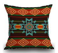 Smooffly Abstract ethnic pattern Cushion Cover, American Southwest Print Throw Pillow Case Home Decorative for Men/Women Living Room Bedroom Sofa Chair 18X18 Inch Pillowcase 45X45cm