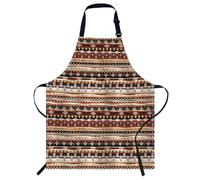 Smooffly Boho Style Ethnic Pattern Apron Adjustable Apron Cooking Kitchen Chef Women Men Aprons for Home Kitchen, Restaurant, Coffee House, Baking Gardening BBQ