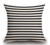 Smooffly Cushion Cover Colorful Garden Black and White Stripes Modern Decorative Throw Pillow Cover Pillow Case Home Decor Square 18 x 18 Inch Pillowcase 45 x 45 cm