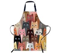 Smooffly Funny Cats Apron - Unisex Adjustable Bib, Cooking Kitchen Chef Wear for Women and Men - Suitable for Home, Restaurant, Coffee House