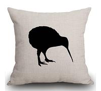 Smooffly Kiwi Bird Cushion Cover - Decorative Pillow - Kiwi Pillow - New Zealand National Symbol Print Cushion - Bird Throw Pillow 18 x 18 inches 45X45CM