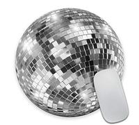 Smooffly Silver Disco Ball Round Custom, Cute Coaster Mouse Pads for Computers Laptop