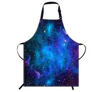 Smooffly Space Purple Universe Planet Cosmos Apron Adjustable Apron Cooking Kitchen Chef Women Men Aprons for Home Kitchen, Restaurant, Coffee House, Baking Gardening BBQ