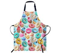 Smooffly Sweets Apron Adjustable Apron Cooking Kitchen Chef Women Men Aprons for Home Kitchen, Restaurant, Coffee House, Baking Gardening BBQ