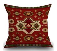 Smooffly Throw Pillow cover, Geometric pattern Cushion Cover 45 x 45 cm, American Southwest print Pillow Case Decorative 18 x 18 Inches Outdoor Cushion Couch Sofa Pillowcase
