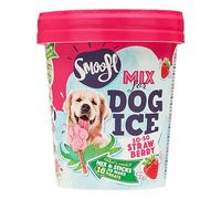 Smoofl Premium Dog Snacks: Ice Cream for dogs as a snack to cool down in summer and as a healthy dog treat with refreshing effect, dog ice lollies with strawberry flavour