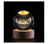 Smoohh Ludosphere Lamp, 3D Galaxy Crystal Ball Night Light, Galaxy Lights for Bedroom with LED Light Base, Crystal Ball Night Light Glass Ball Night Lamp(Solar system)