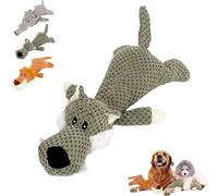 Smoohh Wowpetsmart Invincible Chewanimals, Wowpetsmart for Heavy Chewers, Wowpetsmart Dog Chew Toys, Interactive Squeaky Dog Toys for Heavy Chewers, Toys for Small, Medium, Large Dogs(Wolf)