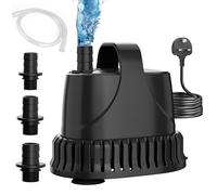 SMOOL 3000L/H 40W Water Pump High-Flow Quiet Submersible Pond Pump with 3m Cord for Aquarium/Fountain/Pond/Fish Tank, Includes 3 Suction Cups & 3 Nozzles（ (19/22/25mm) (40, Watts)