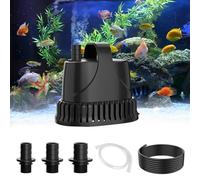 SMOOL 800L/H 15W Water Pump High-Flow Quiet Submersible with 3m Cord for Aquarium/Fountain/Pond/Fish Tank, Includes 3 Suction Cups & 2 Nozzles(13/16mm) (15, Watts)