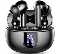 Smoonigh Bluetooth 5.3 Wireless Earphones with 4 Mic HiFi Stereo Sound 40H Waterproof IP7 Bluetooth Headset, LED Screen, Touch Control Bluetooth Headset for iOS Android