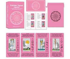 Smoostart Spanish Tarot Cards For Beginners with Meanings On Them, Tarot Cards Deck With Guide Book, Comes With Exquisite Storage Bag