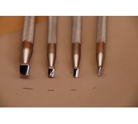 Smooth Angle Beveler Leather Stamping Tool Beveling Set 4pcs Undercut Beveler Stamps 304 Stainless Steel Carving DIY LeatherCrafts Kit