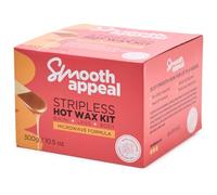 Smooth Appeal Stripless Hot Wax Kit, 300g Wax Pot Microwave Formula, No Strips Required, Quick-Drying & Peel-Off, Infused with Geranium Oil, Multi-Use Hair Removal, Salon-Quality At-Home Waxing