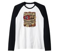 Smooth As Tennessee Whiskey - Tennessee Flag and Barrels Raglan Baseball Tee