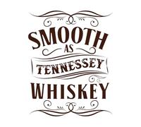 Smooth as tennessey Whiskey Lettering Decals 40x50cm Do not Damage The Wall Surface Coffee