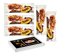 Smooth Caramel & Milk Chocolate Snack Bar 48g With Happy Birthday Gift Box - Milk Chocolate With a Soft Caramel filling - gly (5 x Bars)