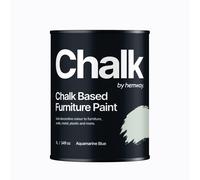 Hemway - Chalk Based Furniture Paint - Aquamarine Blue 1 L | Chalky Matt Shabby Chic Finish For Interior & Exterior Home Decor | Quick Dry & All-in-one