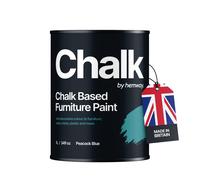 Smooth Chalky Finish Flat Matt Chalk Based Furniture Paint Hemway Peacock Blue 1L