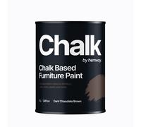Hemway - Chalk Based Furniture Paint - Dark Chocolate Brown 1 L | Chalky Matt Shabby Chic Finish For Interior & Exterior Home Decor | Quick Dry & All-in-one
