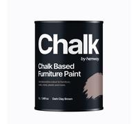 Hemway - Chalk Based Furniture Paint - Dark Clay Brown 1 L | Chalky Matt Shabby Chic Finish for Interior & Exterior Home Decor | Quick Dry & All-in-one