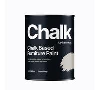 Hemway - Chalk Based Furniture Paint - Stone Grey 1 L | Chalky Matt Shabby Chic Finish for Interior & Exterior Home Decor | Quick Dry & All-in-one
