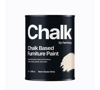 Hemway - Chalk Based Furniture Paint - Warm Shade White 1 L | Chalky Matt Shabby Chic Finish for Interior & Exterior Home Decor | Quick Dry & All-in-one