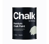 Hemway Premium Chalk Paint | Chalky Matt Shabby Chic Finish For Interior Furniture & Walls | Quick Dry & 1 Coat - Pistachio Green 1 L, Green