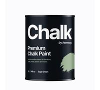 Hemway Premium Chalk Paint | Chalky Matt Shabby Chic Finish For Interior Furniture & Walls | Quick Dry & 1 Coat - Sage Green 1 L, Green