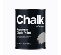 Hemway - Premium Chalk Paint - Elephant Grey 1 L | Chalky Matt Shabby Chic Finish For Interior Furniture & Walls | Quick Dry & 1 Coat