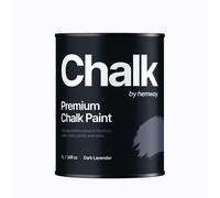 Hemway Premium Chalk Paint | Chalky Matt Shabby Chic Finish For Interior Furniture & Walls | Quick Dry & 1 Coat - Dark Lavender Purple 1 L, Purple