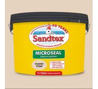 Smooth Country Stone Exterior Masonry Paint with Microseal Technology by Sandtex 10L