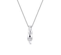 Smooth Cute kitten Necklace, Meow Star Man Necklace,Korean Women's Cartoon Small Animal Necklace,Fashion Versatile Alloy Three-dimensional Pendant Necklace