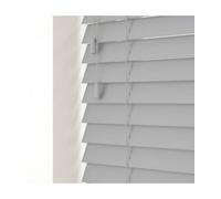 Smooth Finish Faux Wood Venetian Blinds With Strings 120Cm Drop X 100Cm Width Dove Grey Smooth