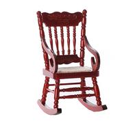 Smooth Finish Miniature Rocking Chairs 1:12 for Dollhouse - Exquisite Chairs for Garden & Photography Props