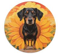 Smooth Fox Terrier 1000 Piece Round Puzzle For Adults And Kids Cute Dog Puzzles Creative Unique Challenge Games Stress Reliever Difficult Challenge 1000pcs (67.5x67.5cm)